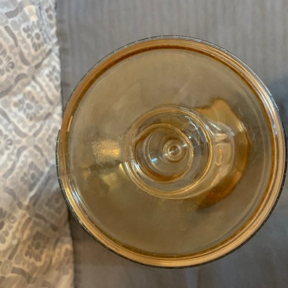 Coloured Glass pillar style Candle Holder Excellent Condition yellow orange ULN - Picture 2 of 3